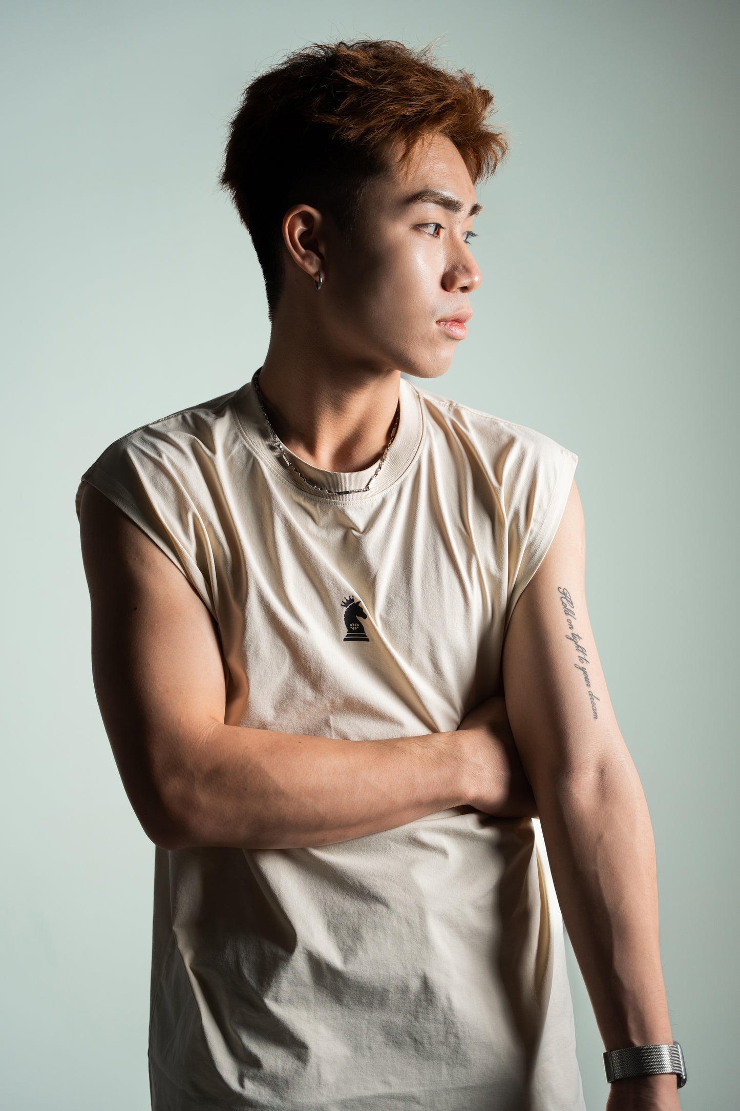 Sleeveless Knight Tee - Ivory